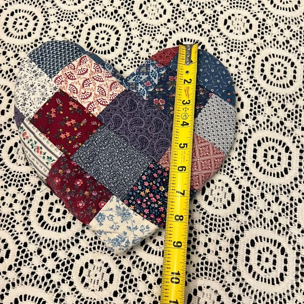 Vintage Handmade Quilted Heart | Pot Holder Wall Decor